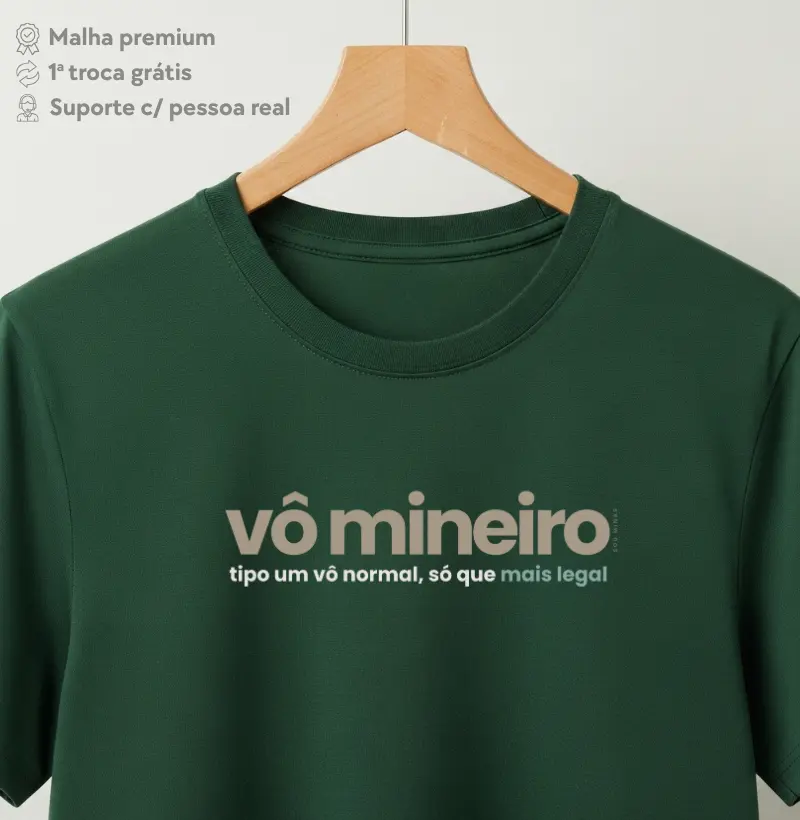 Camiseta Vô Mineiro Tipo um Vô Normal só que Mais Legal