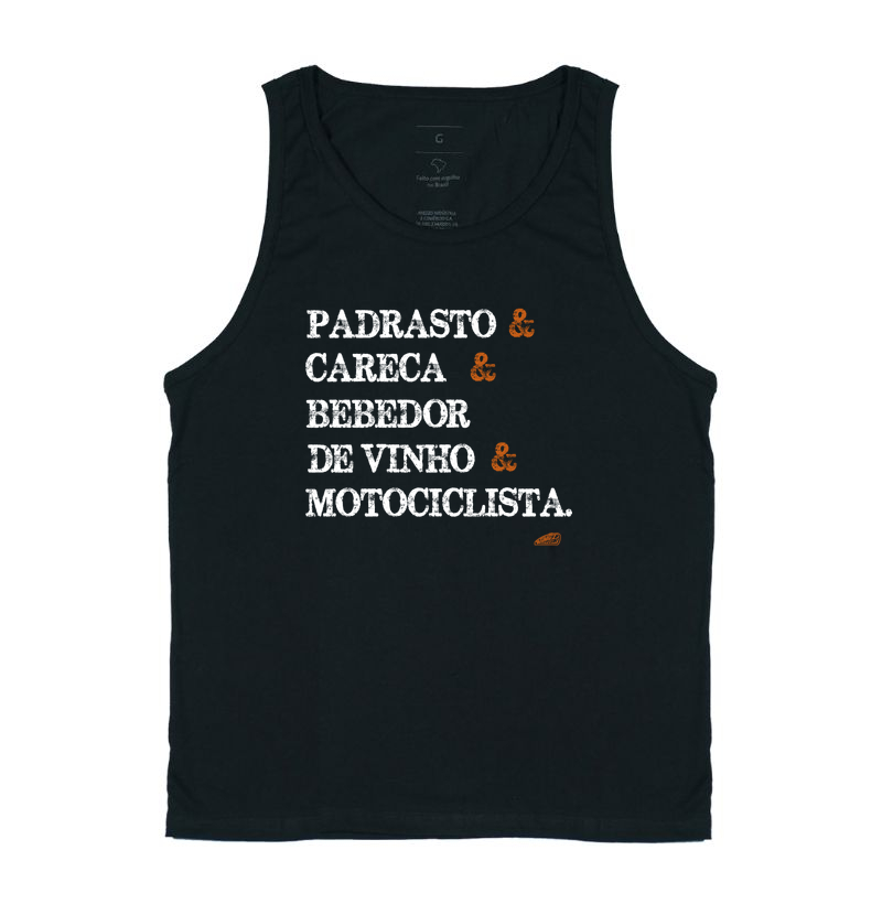 Padrasto Careca Bebedor de Vinho e Motociclista 