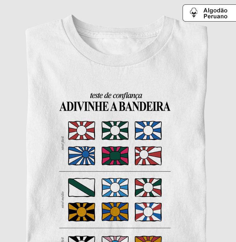 Algodão Peruano - Teste de Confiança - Adivinhe a Bandeira
