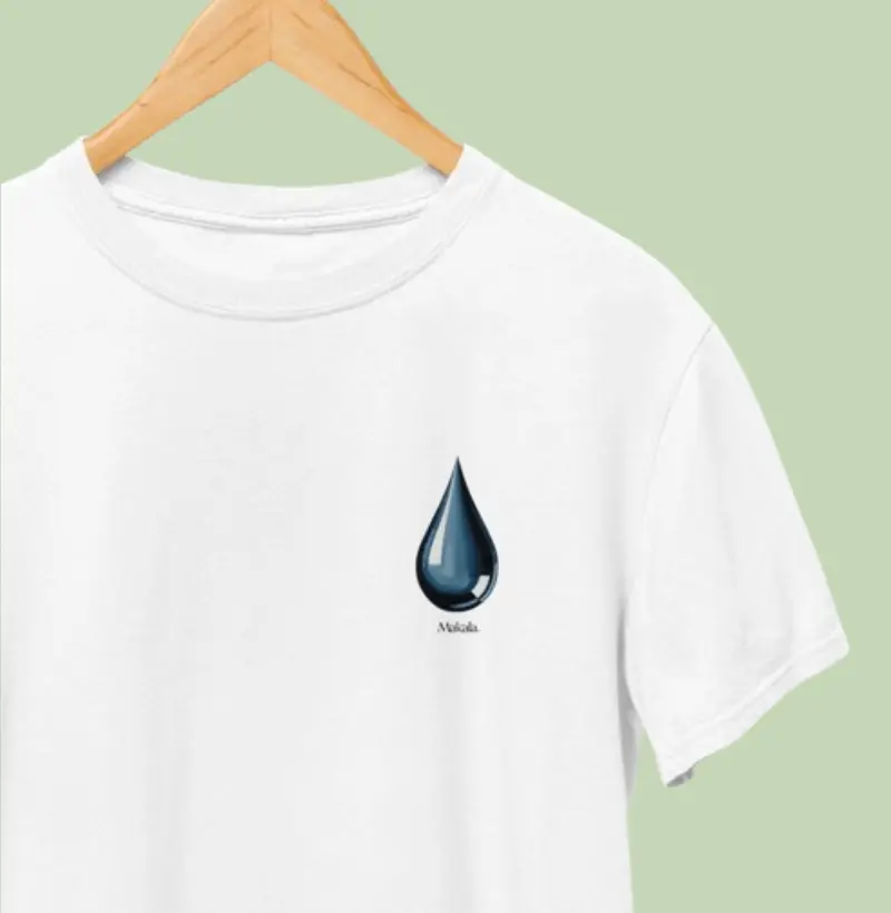 Camiseta Algodão Peruano Gota Primordial - Coleção Elementos