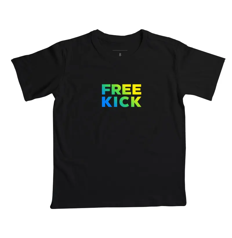 CAMISETA INFANTIL FREE KICK CORES BRASIL