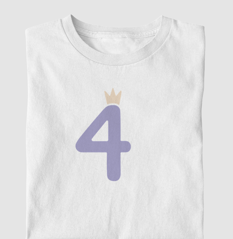 Camiseta Infantil 4 Lilás
