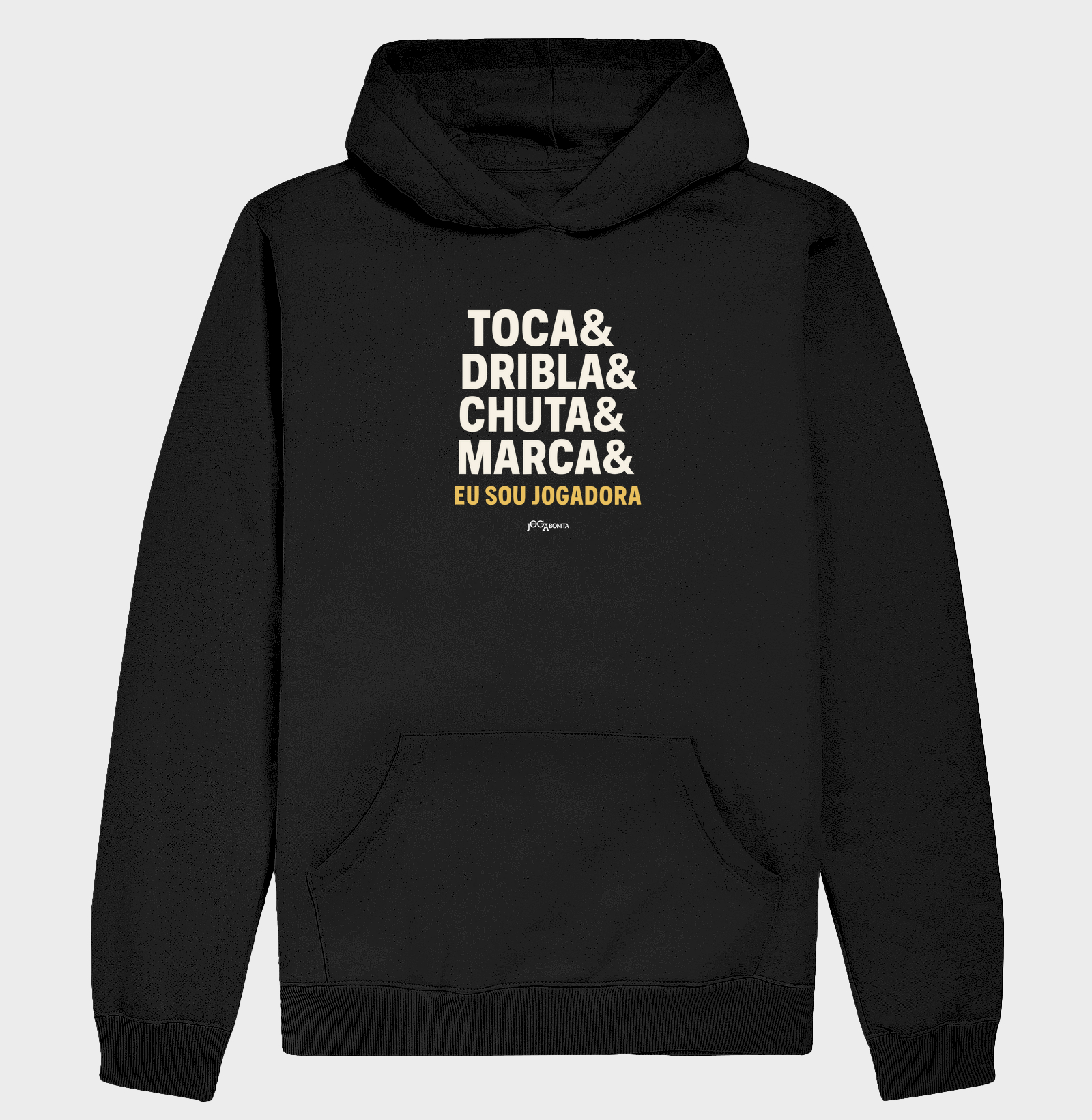 toca, dribla, chuta, marca e eu sou jogadora