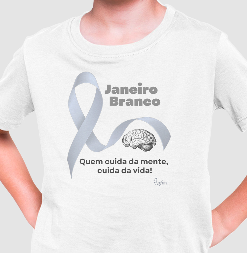 Camiseta Infantil - Janeiro Branco