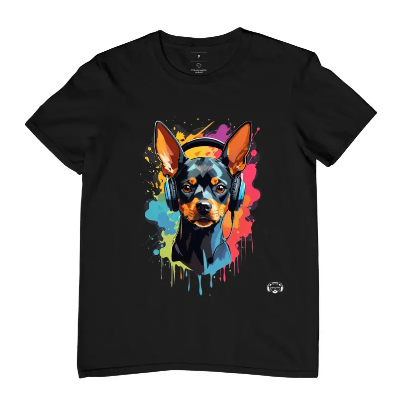 Camiseta Pinscher Headphones