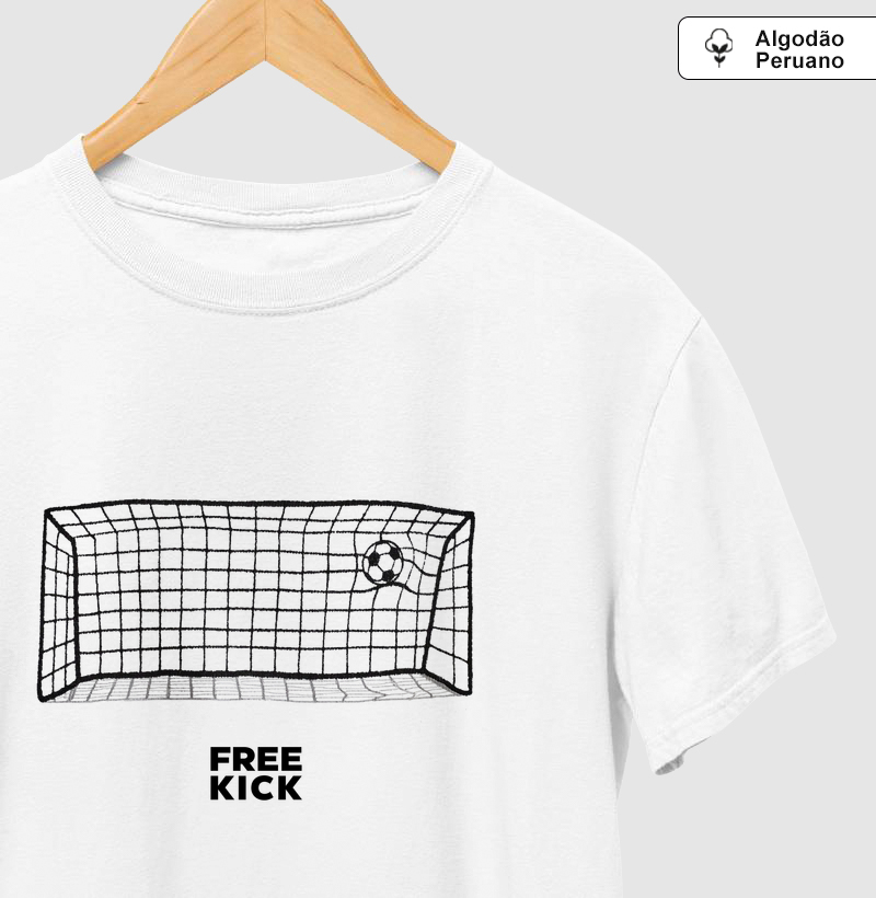 CAMISETA ALGODÃO PERUANO FREE KICK GOL