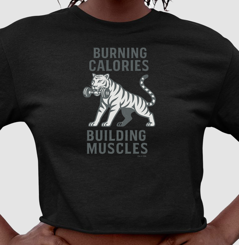 Burning calories. Building muscles - monocromático