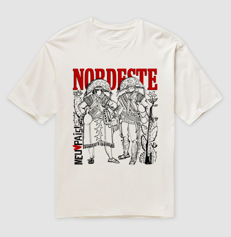 NORDESTE MEU PAÍS - OVERSIZED - VERMELHO
