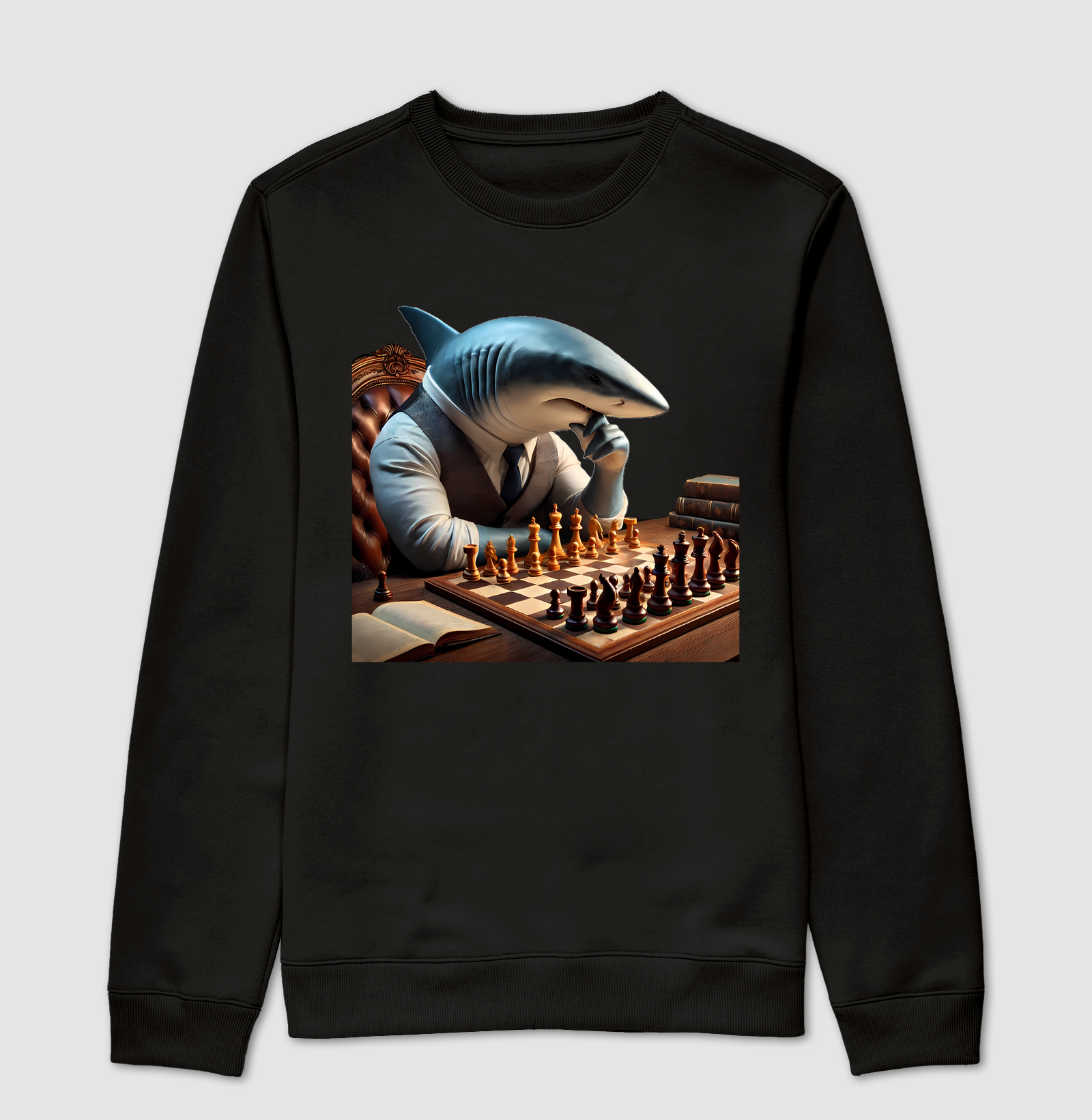 Tubarão jogando xadrez