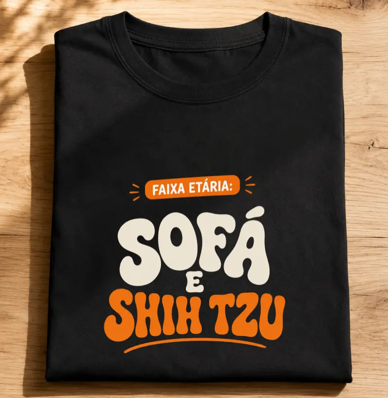 Faixa etaria: Sofá e Shih tzu