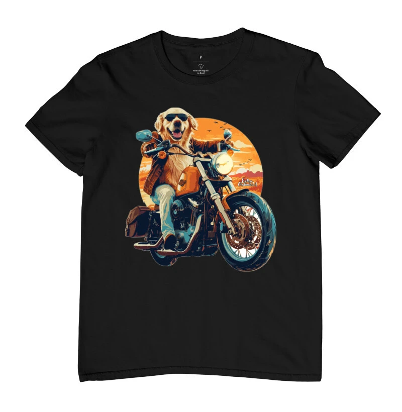 Golden Retriever Motociclista