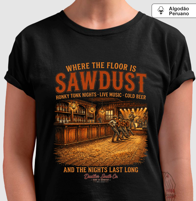 Baby Look  Country Feminina Sawdust Honky Tonk Nights