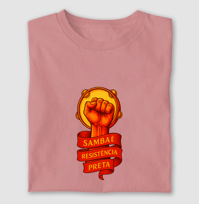 Camiseta Original Samba é Resistência Preta