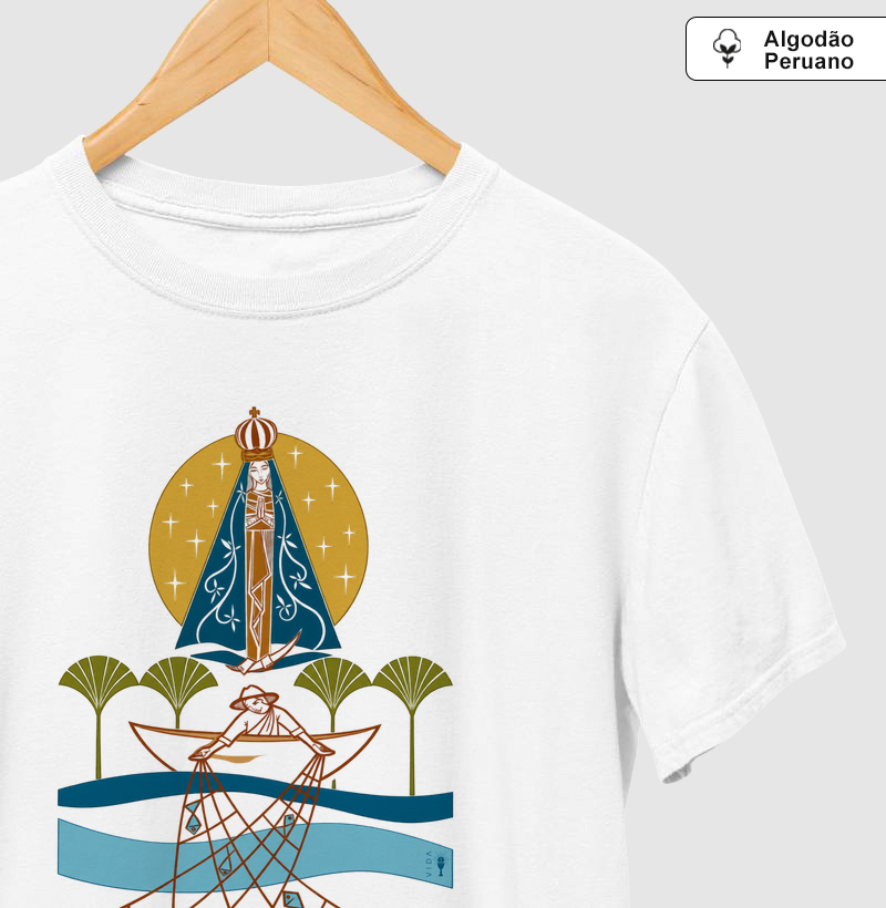 Mãe Aparecida - Camiseta Algodão Peruano