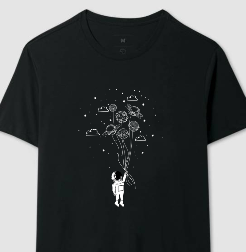 Astronauta Balão Minimalista (Coleção Infinito)