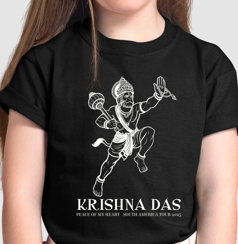 Hanuman Hand - Camiseta Infantil - Estampa Branca