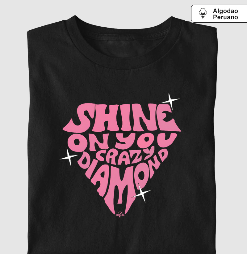 Camiseta Algodão Peruano Pink Floyd Crazy Diamond