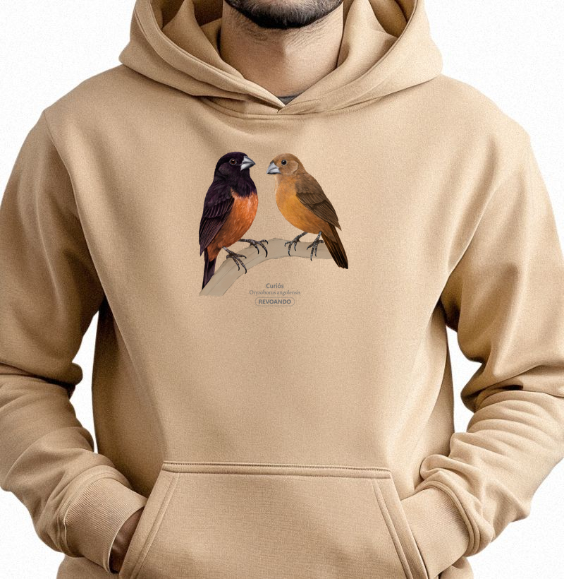 Aves do Brasil - Casal de Curiós - Moletom Hoodie