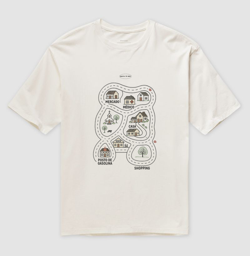 Camiseta pista de carrinho na cidade