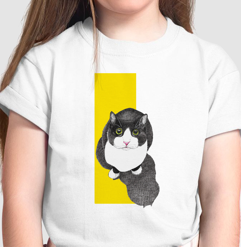 Camiseta Infantil Gato