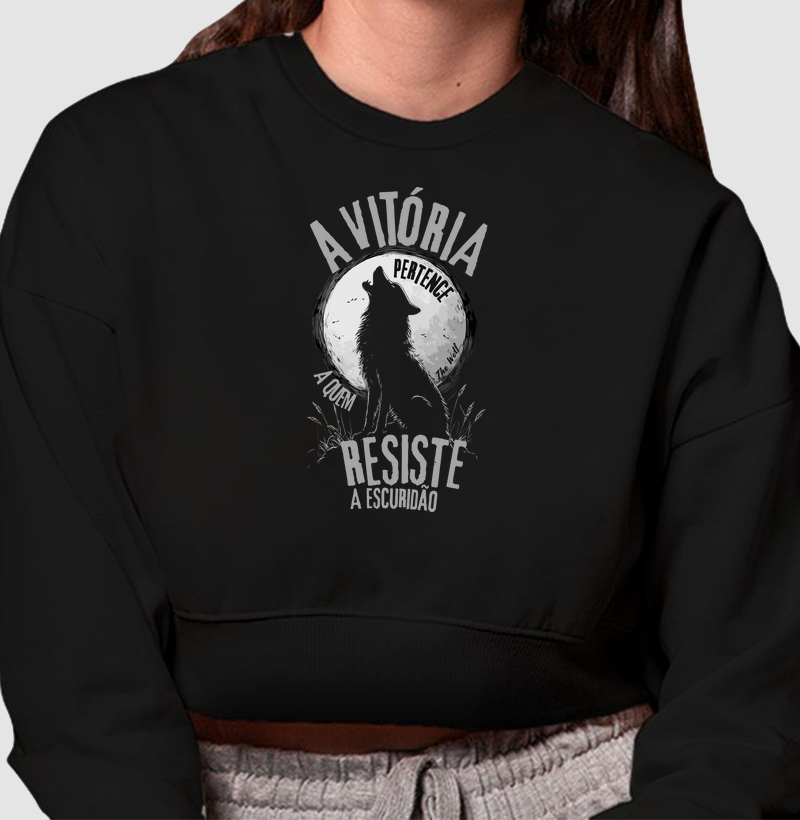 Cropped Moletom The Wolf A Vitória