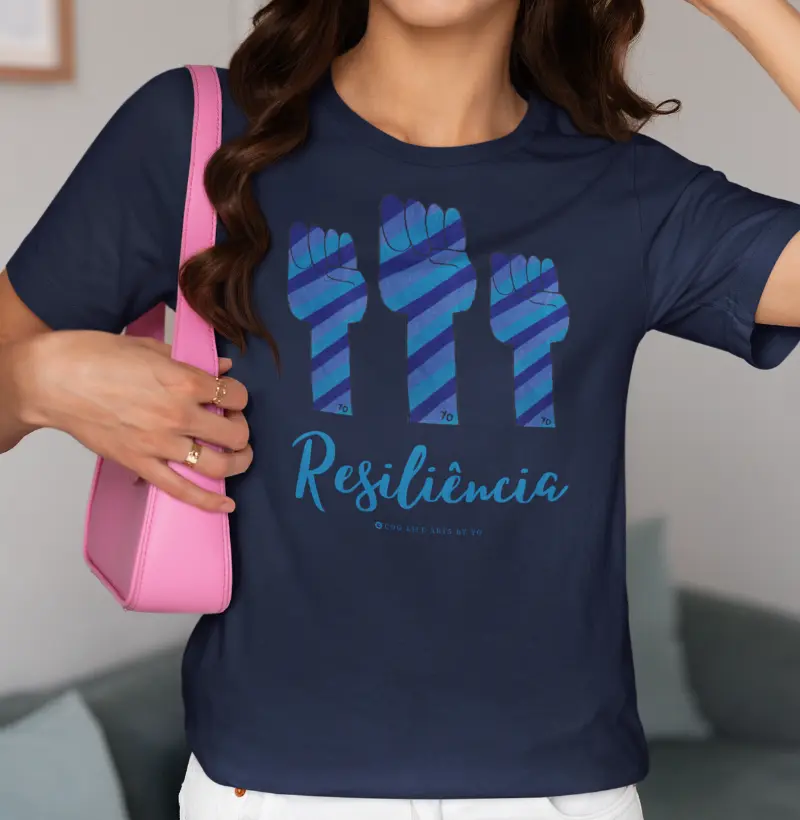 Camiseta Adulto Resiliência Blue By Johannes Cruzué