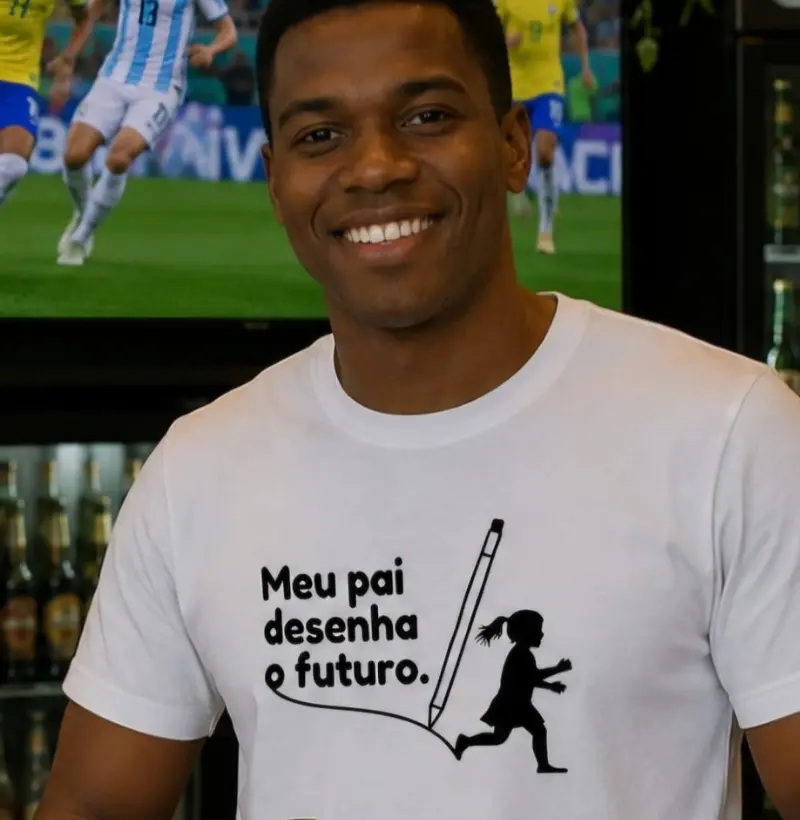 Meu pai desenha o futuro menina