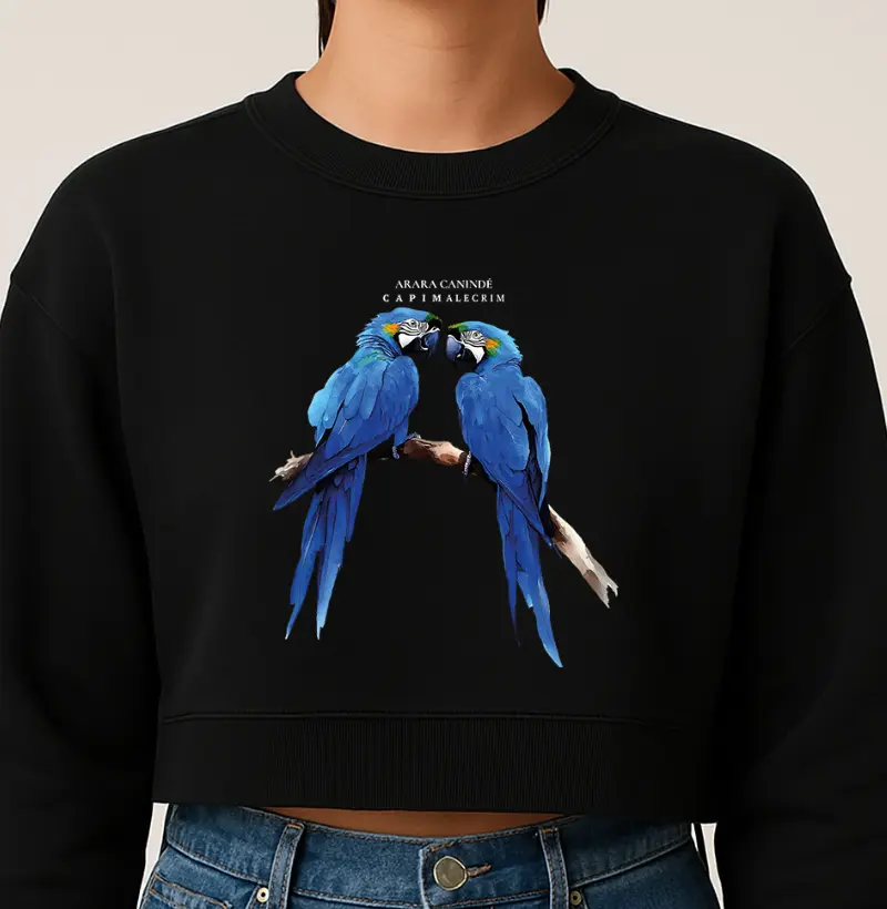  Moletom Cropped Arara