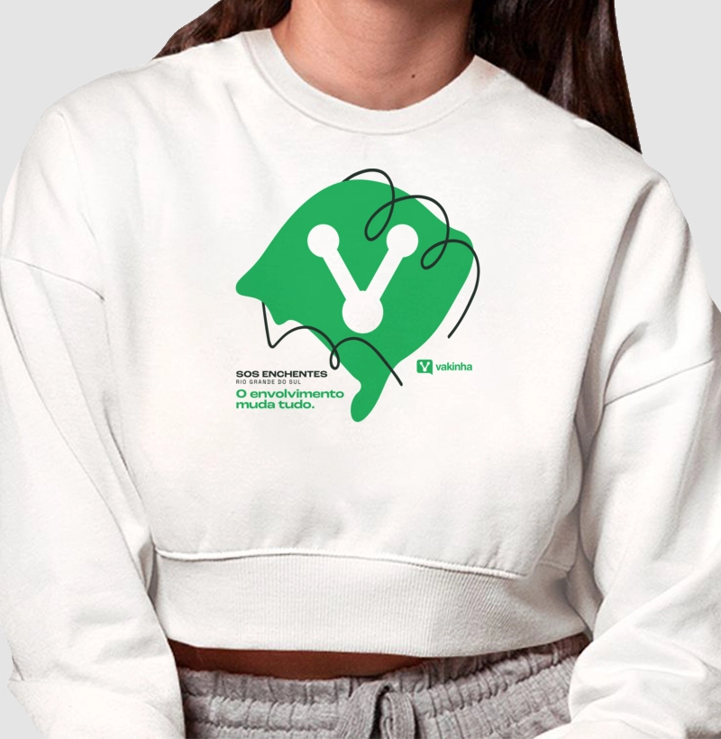 MOLETOM CROPPED - TODOS PELO RS