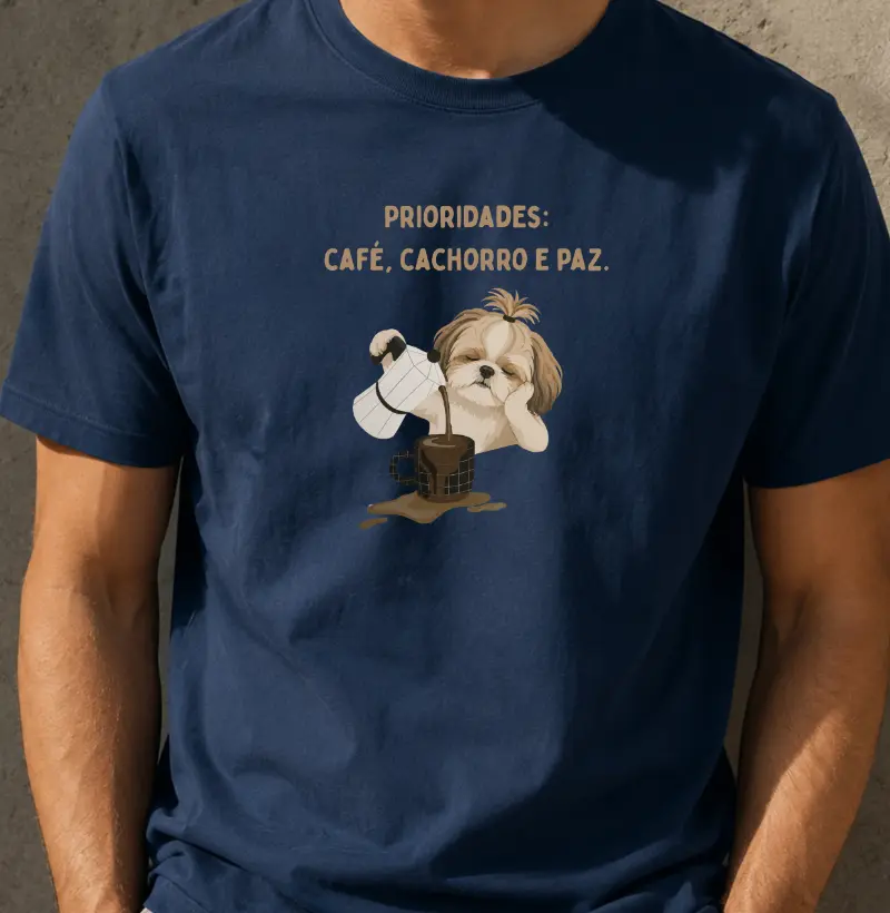 Prioridades: Café, cachorro e paz