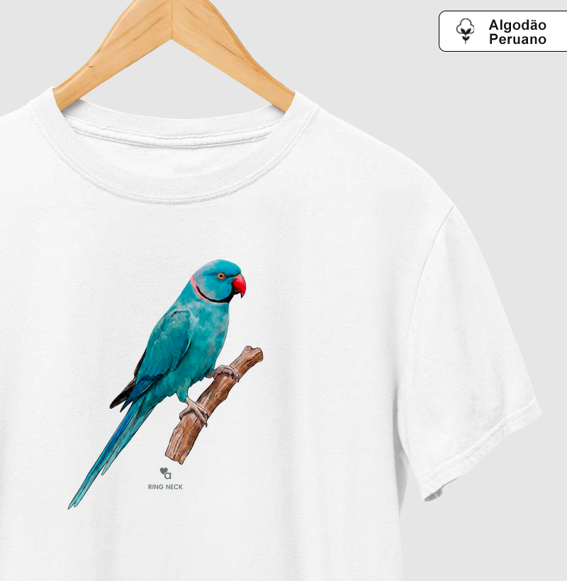 Aves - Ring Neck Azul - Algodão Peruano