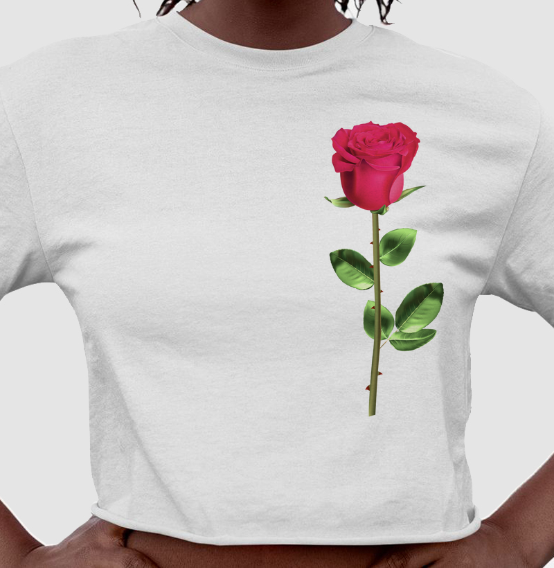 Coleção flores - Rosa no peito