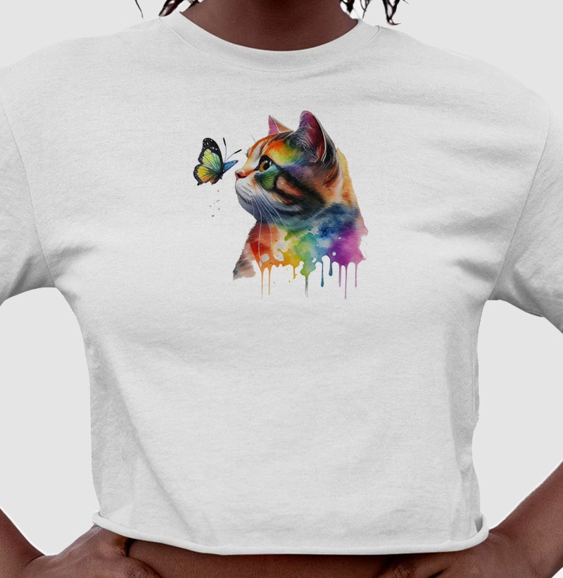 Cat and the Butterfly - Crooped