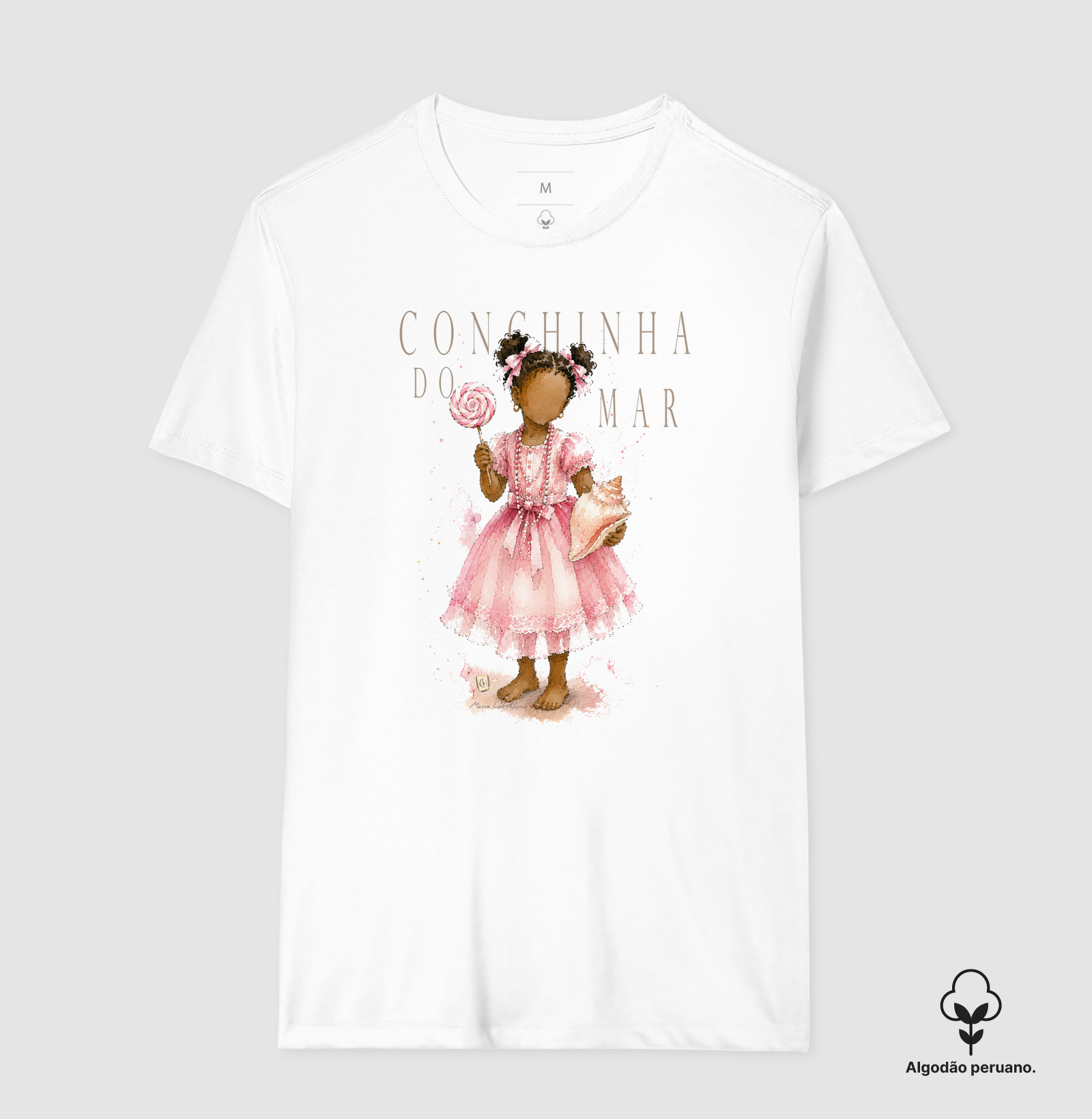 Conchinha do Mar Maria Patuá - Camiseta Algodão Peruano