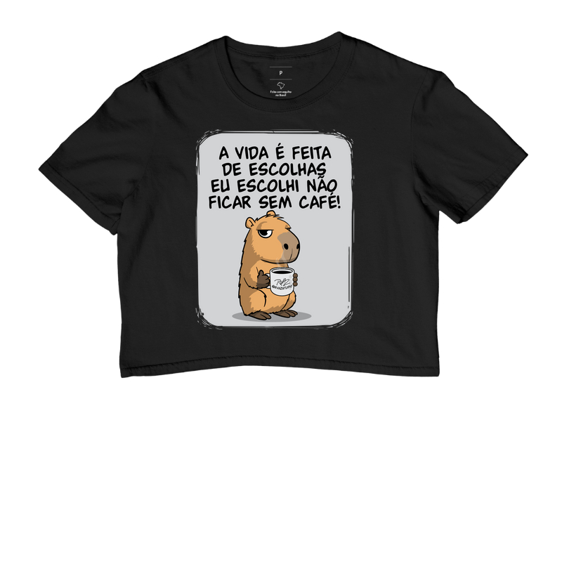 Camiseta Capivara Café - Cropped