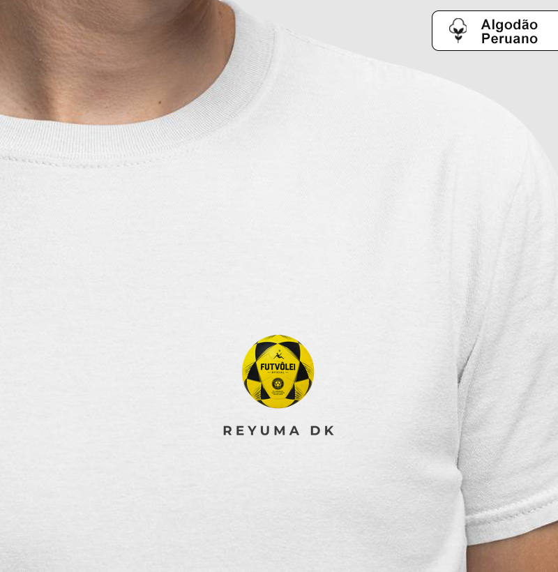 Camiseta Masculina, Feminina, Babylook e Unissex de Algodão Peruano Futevôlei "Bola Oficial" 