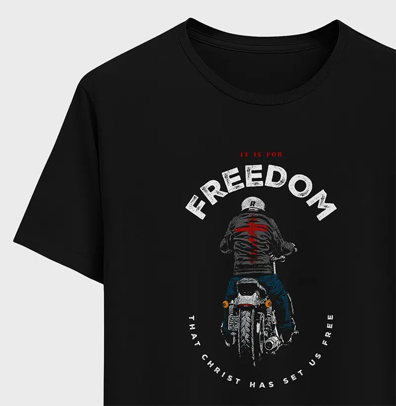 Camiseta FREEDOM (Gálatas 5) - Algodão Peruano