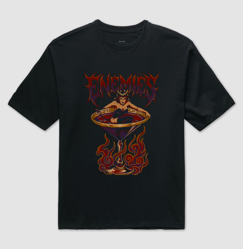 Qual é o seu veneno? 🍸😈 - Camiseta Oversized