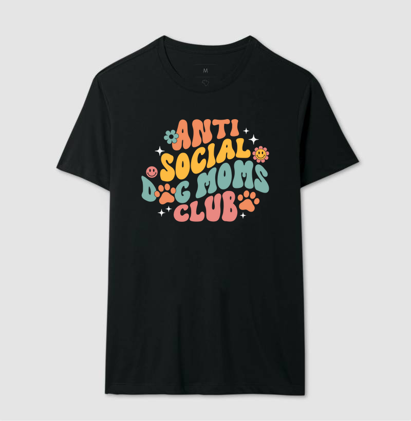 Camiseta Anti Social Dog Moms Club