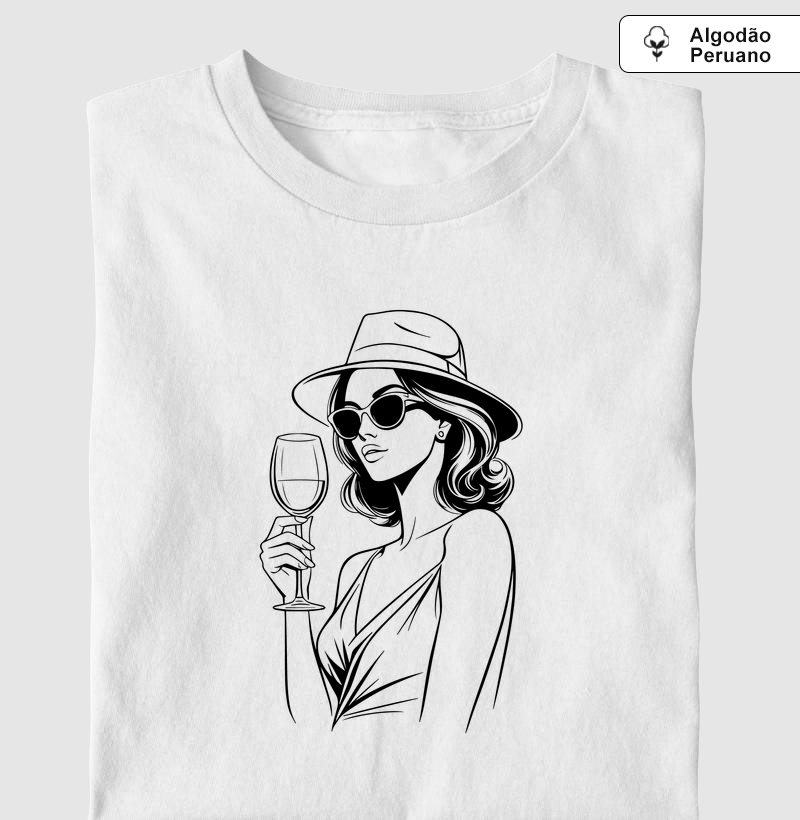 A Degustadora Elegante - Camiseta Algodão Peruano
