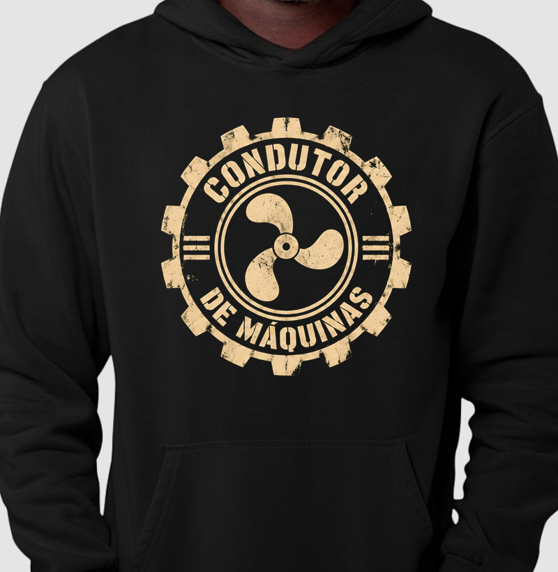 Condutor de Máquinas Stencil Símbolo - Hoodie Moletom