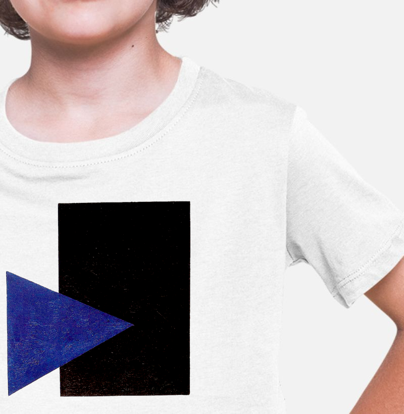 Suprematism With Blue Triangle and Black Square (1915) V2.- Kazimir Malevich