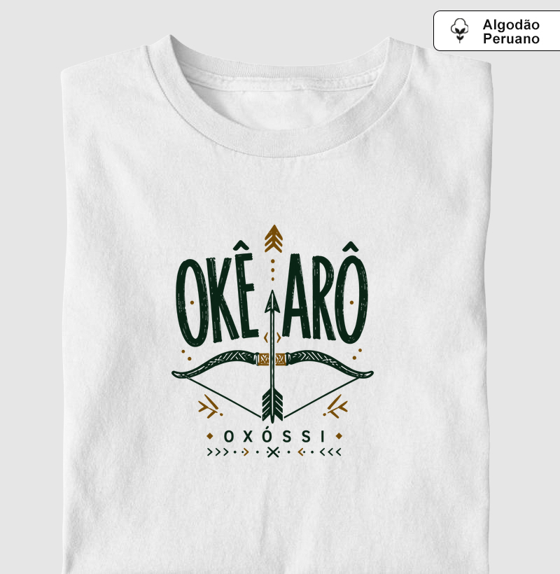 Saudação a Oxóssi - Camiseta Algodão Peruano