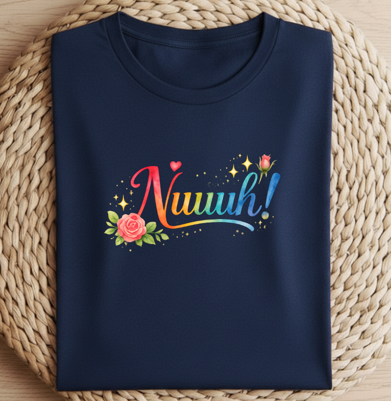 Camiseta Nuuuh Colorida Feminina | Expressão Mineira | Espanto e Mineiridade