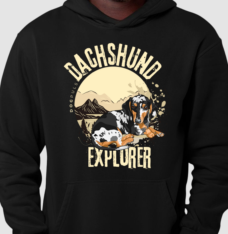 Hoodie Moletom Dog Pulse Dachshund Explorer – Bold Tracker