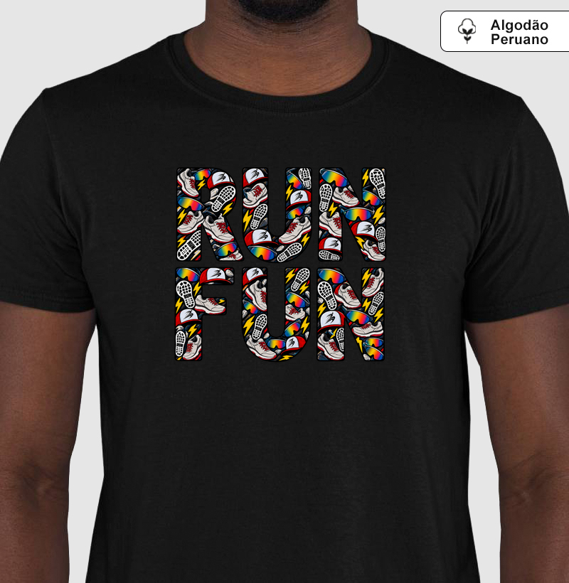 Alem de KMs - RUN FUN - Corrida - Camiseta Algodão Peruano