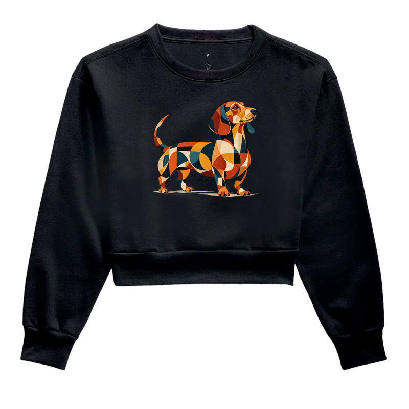 Cachorro em Fragmentos - Cropped Moletom