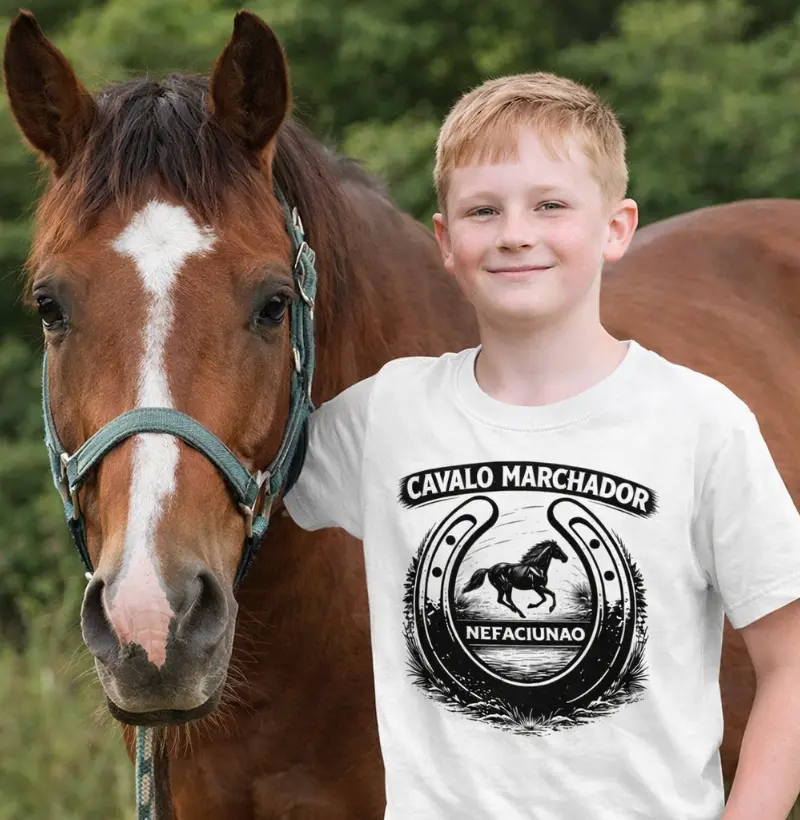 Camiseta Infantil Cavalo Marchador 