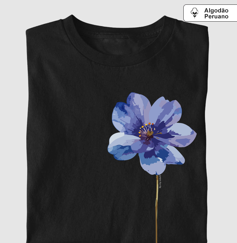 Blue Flower - Algodão Peruano