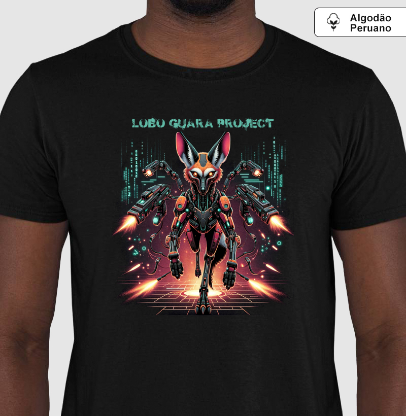 Camiseta Algodão Peruano - Lobo Guará Project: Cyberwar 1